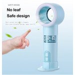 Wholesale Bladless Safety USB Rechargeable Handheld 3 Speed Strong Wind Electric Cooling Fan with Cell Phone Holder and LED Light (White)